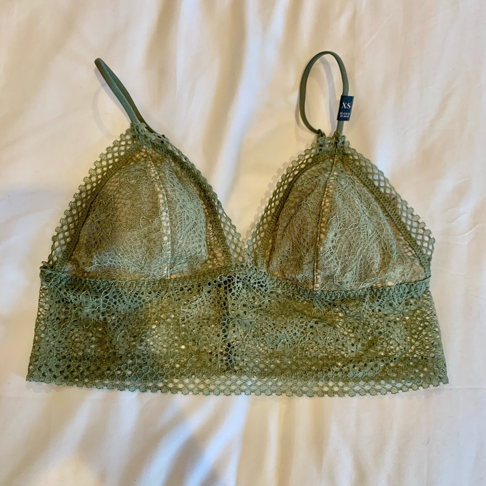 Victoria’s Secret green lace bralette